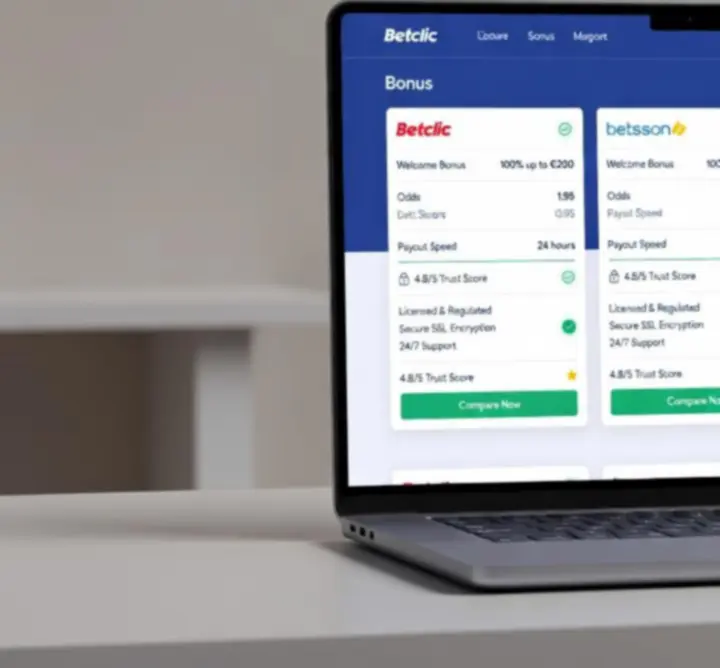 Exemple de cartes comparatives d'offres de paris en ligne sur SelectionLigneFR